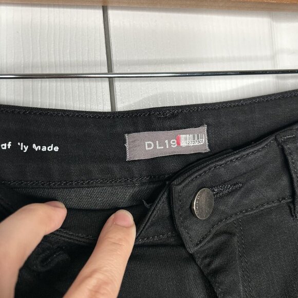 DL1961 Emma Riker Black Denim Low Rise Instasculpt Skinny Jeans Women's Size 28 - Picture 6 of 14
